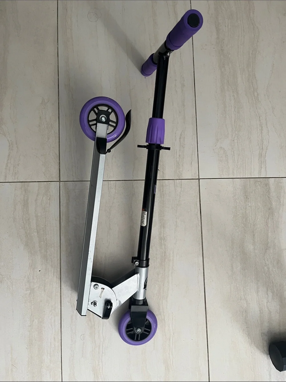 Kids 2-Wheel Foldable Scooter - Purple/Black